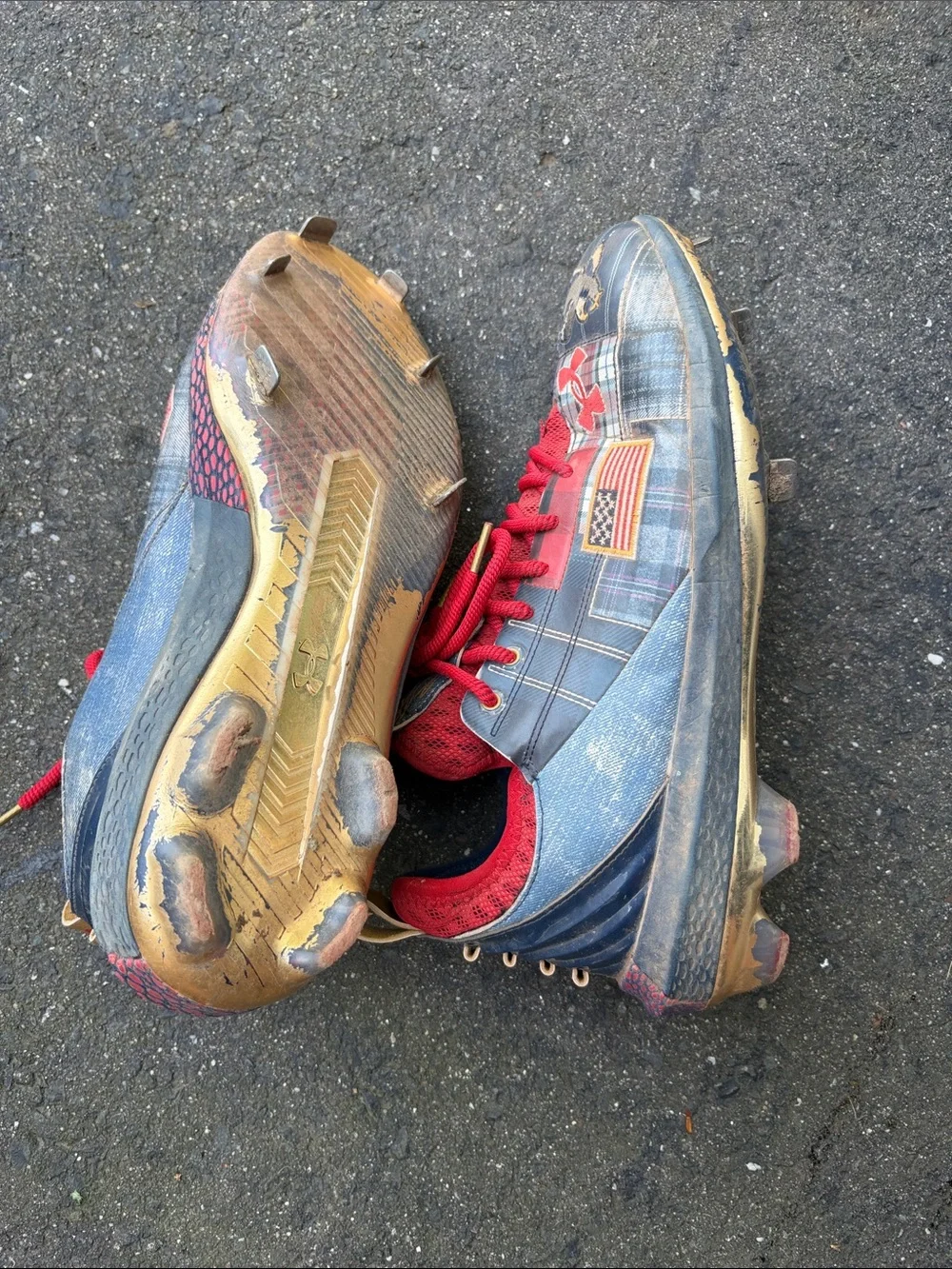 Bryce Harper 5 Blue Patriotic cleats-  Athletic Shoes